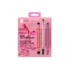 Real Techniques Double Time Brush + Lash Set - Piegaciglia + 3 Pennelli da Trucco a Doppia EstremitÃ 