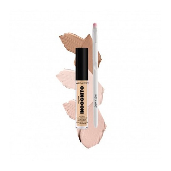 Wet N Wild Duo Perfezione - Incognito Correttore Light beige + Pennello Correttore Piccolo