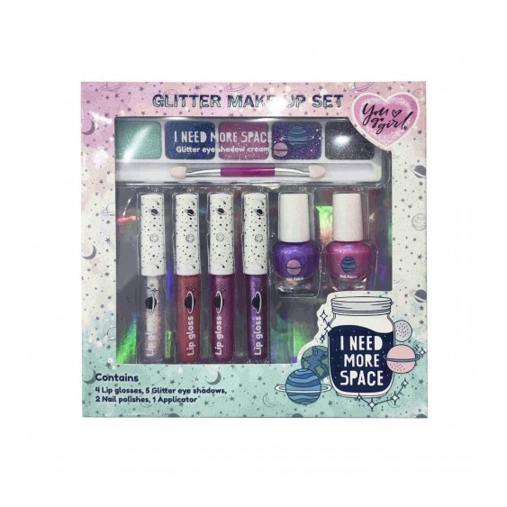 You Go Girl Set Make Up I Need More Space - set di trucchi glitterati