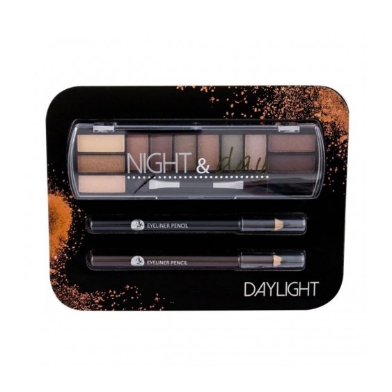 2K Daylight Night & Day Palette + 2 Eyeliner Pencili