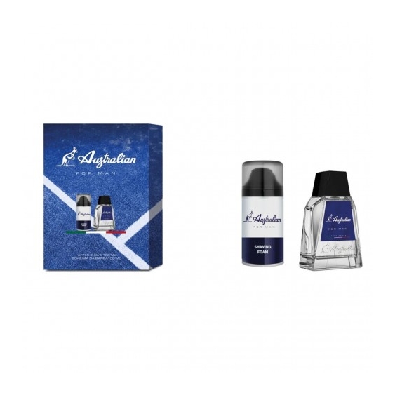 Australian For Man Blu - After Shave 100 ml + Schiuma da barba 150 ml