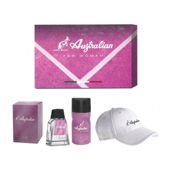 Australian For Woman - Eau de Toilette 100 ml + Deodorante 150 ml + Cappello