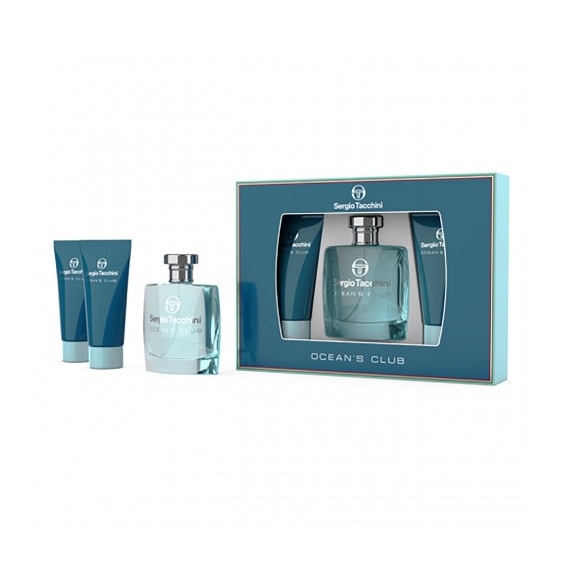 Sergio Tacchini Ocean's Club - Eau de Toilette Uomo 100 ml + Shower Gel 100 ml + Aftershave Balm 100 ml