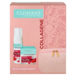 Clinians Antirughe Repair Collagene - Trattamento Rassodante 50 ml + Mousse Detergente Viso 150 ml + Beauty