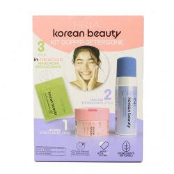 Fria Korean Beauty Kit Doppia Detersione - Burro Struccante + Mousse Detergente + Maschera Rigenerante