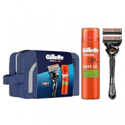 Gillette Kit Proglide Fusion - Rasoio + schiuma da barba + astuccio da viaggio