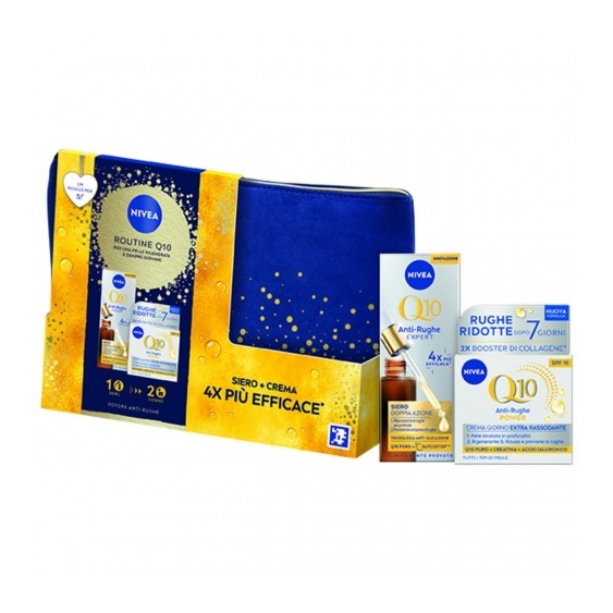 Nivea Routine Q10 - Siero + Crema + Pochette
