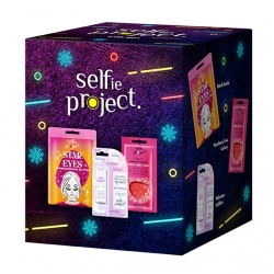 Selfie Project Gift Set Viola - Maschera Viso Galaxy + Patch Occhi Star Eyes + Balsamo Labbra