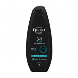 Dermomed Men Total & Fresh 3in1 - Bagnodoccia idratante per Corpo Viso e Capelli 250 ml