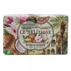 Saponeria Nesti Le Deliziose - Sapone di Marsiglia al Cocco e Mandorla 150 g