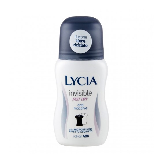 Lycia Invisible Fast Dry - Deodorante Roll-On Anti-Macchie 50 ml