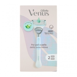 Venus Rasoio Donna Per Peli E Pelle Della Zona Intima 1 Manico + 2 Lamette