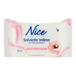 Nice 20 Salviette Intime Con Aloe e Glicerina