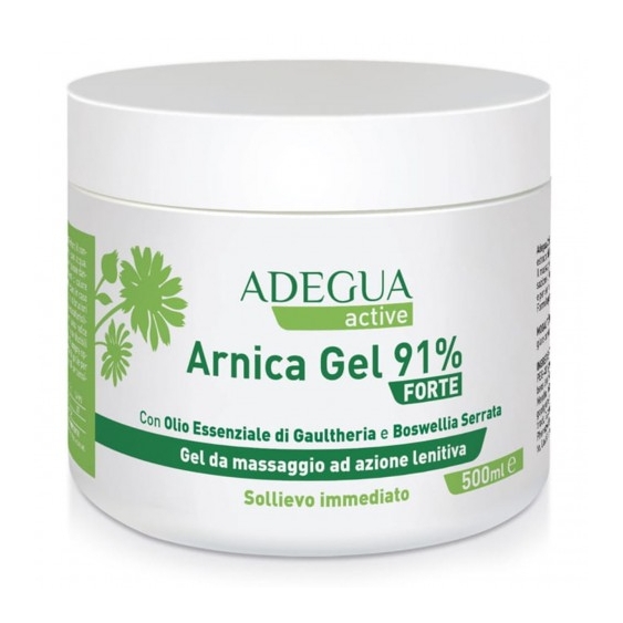 Adegua Active Arnica Gel 91% Forte - Gel da massaggio ad azione lenitiva 500 ml