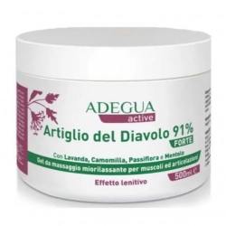 Adegua Active Active Artiglio Del Diavolo 91% forte - Gel da massaggio miorilassante per muscoli e articolazioni 500 ml