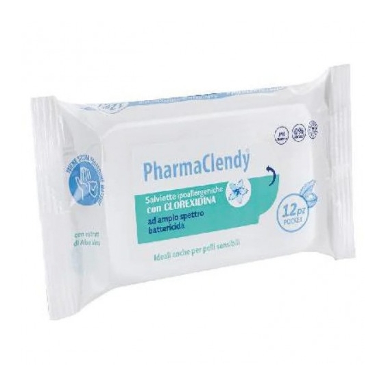 Clendy Salviettine Antibatteriche Con Clorexidina 3 confezioni da 12 salviettine