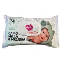 Dealo Camomilla e Melissa - 72 Salviette Detergenti Igienizzanti