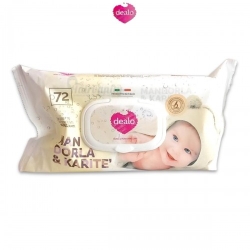 Dealo Mandorla e Karite - 72 Salviette Detergenti Igienizzanti
