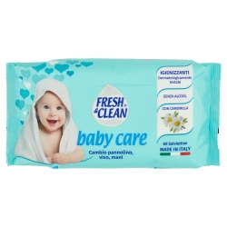 Fresh & Clean Baby Care - 60 Salviettine Igienizzanti per il cambio