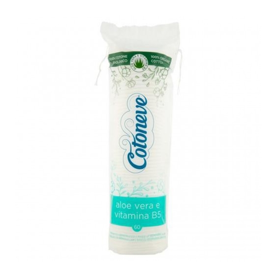 Cotoneve Dischetti di Cotone Maxi Ovali arricchiti con Aloe e Vitamina B5 60 dischetti