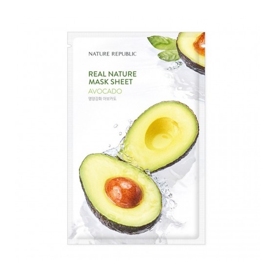 Nature Republic Real Nature Mask Sheet Avocado - Maschera Viso In Tessuto 23 G