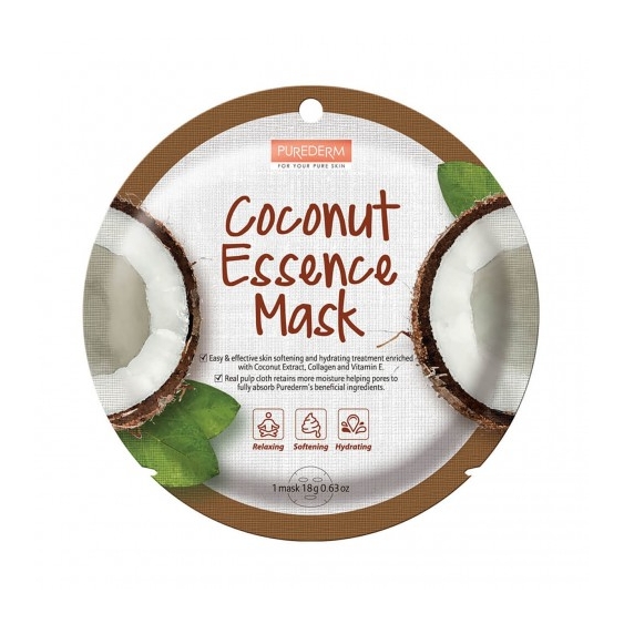 Purederm Coconut Essence Mask - Maschera In Tessuto 18 G