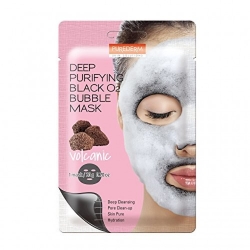 Purederm Deep Purifying Black O2 Bubble Mask Volcanic - Maschera In Tessuto Con Bolle Di Carbone 20 G