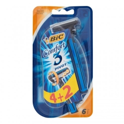 Bic Comfort 3 Pivot - 6 Rasoi Trilama Con Testina Snodabile