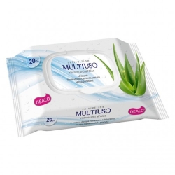 Dealo 20 Salviettine Multiuso Rinfrescanti All'Aloe