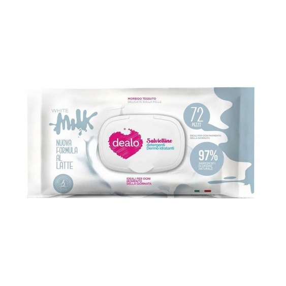 Dealo White Milk - 72 Salviettine Detergenti XL