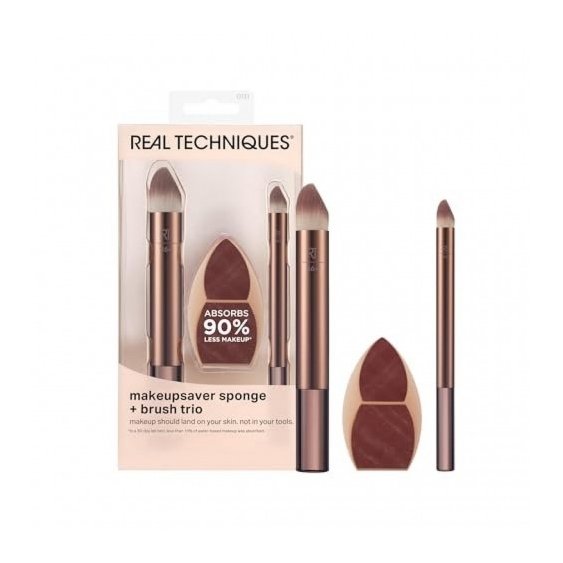 Real Techniques Spugna + 2 Pennelli Per Il Trucco