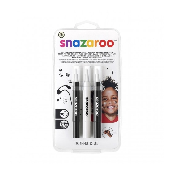 Snazaroo Set Di 3 Pennarelli Per Il Viso
