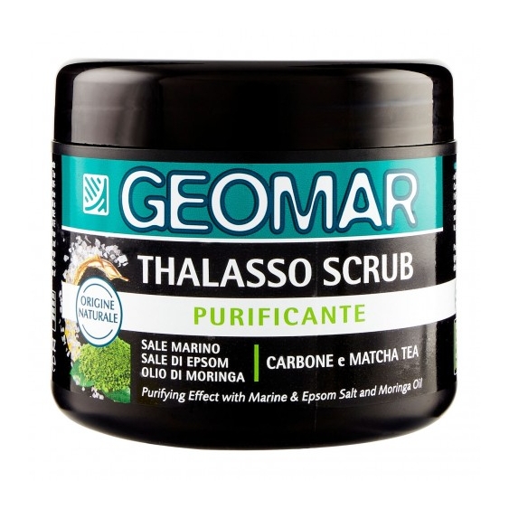 Geomar Thalasso Scrub Purificante Con Carbone e Matcha Tea 600 Gr