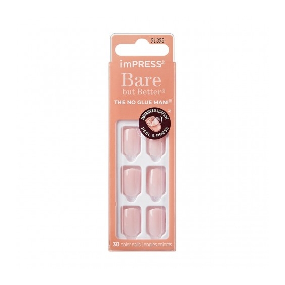 Kiss Impress Bare But Better 30 unghie Rosa