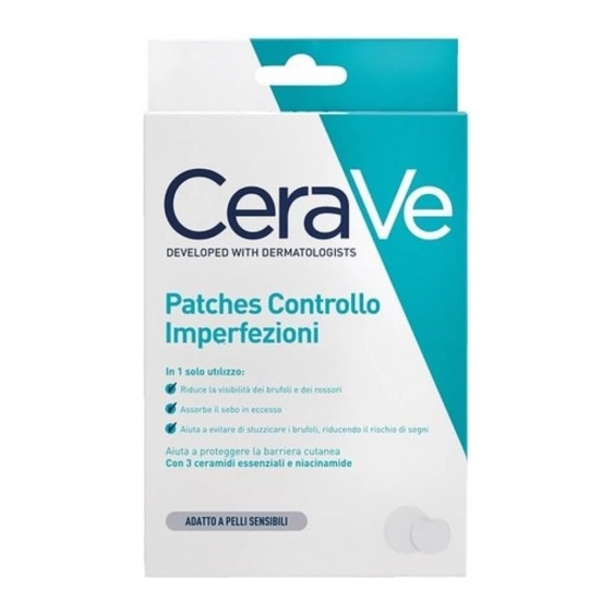 Cerave Patches Controllo Imperfezioni - 22 Cerotti Idrocolloidali Per Brufoli E Imperfezioni Con Ceramidi E Niacinamide