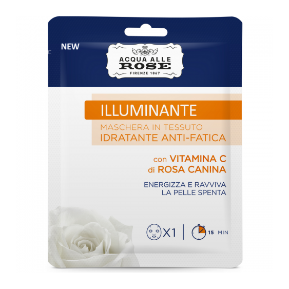 Acqua Alle Rose Maschera In Tessuto Illuminante Idratante Anti-Fatica 25 Ml