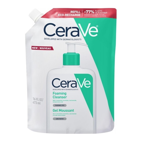 Cerave Foaming Cleanser - Gel Schiuma Detergente 473 Ml Ricarica