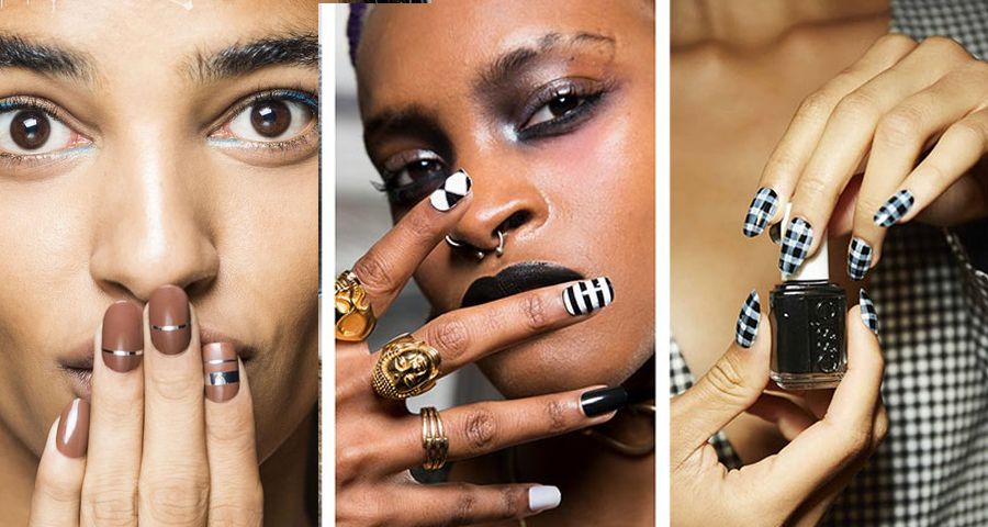 striped manicure striped manicure