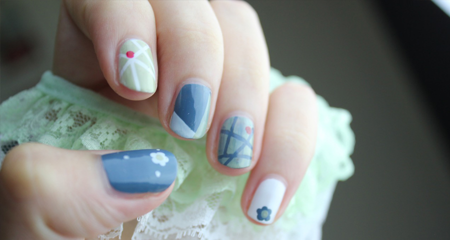 striped manicure striped manicure